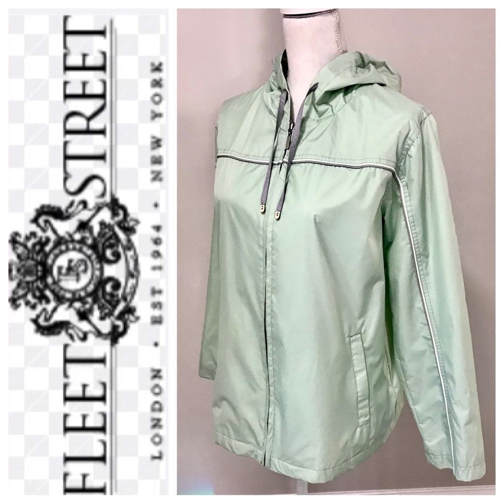Fleet Street hooded windbreaker rain jacket